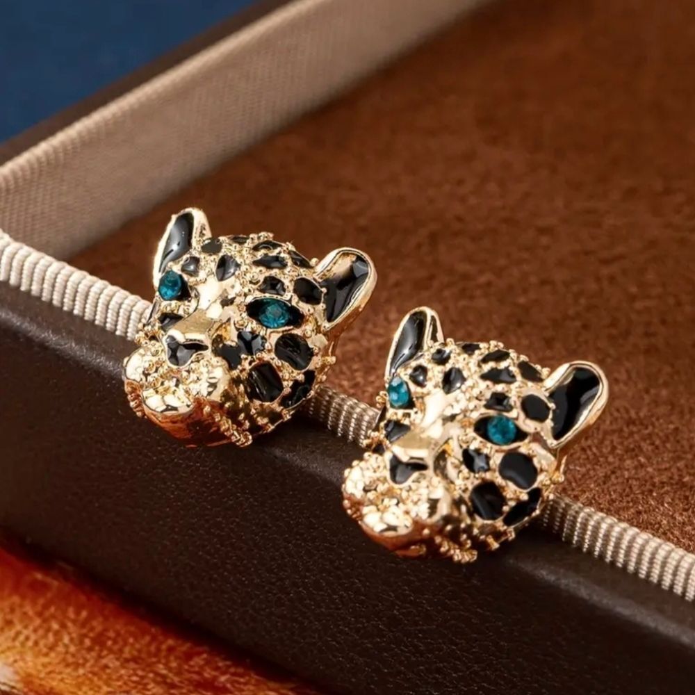 Leopard Head Stud Earrings